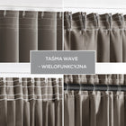 RESTILO Zasłony 90% zaciemniające 140x245 blackout beżowa na taśmie wave osłona okienna do sypialni, gładka tkanina