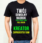 Koszulka, t-shirt z twoim własnym nadrukiem - Kreator Zaprojektuj Sam odzież z indywidualną grafiką, personalizowany