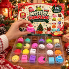 KALENDARZ ADWENTOWY GNIOTKI SQUISHY DUMPLING 24 SZTUKI ŚWIĄTECZNY PREZENT stojący