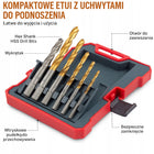 Hi-Spec 10-częściowy wykrętak do złamanych śrub i wiertła HSS do metalu, drewna i plastiku, spiralne lewoskrętne