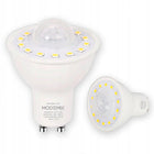 Żarówka LED GU10 barwa neutralna biała 4000K czujnik ruchu zmierzchu PIR 5W spot 500 lm do korytarza, garażu i klatki