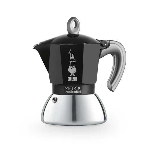 Kawiarka Bialetti New Moka Induction 150 ml 4 filiżanek czarna klasyczna czarny aluminium, stal nierdzewna