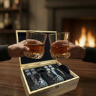 Zestaw do whisky napojów drinków na prezent dla mężczyzny faceta 2 szklanki akcesoria barmańskie, degustacja alkoholi