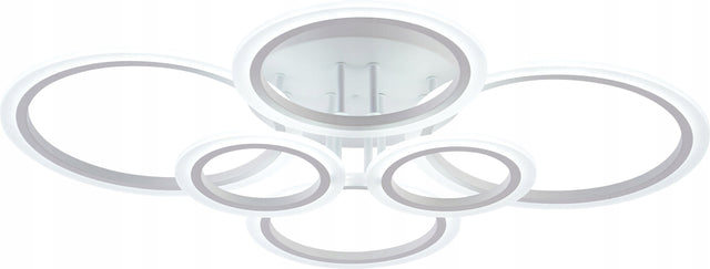 Lampa sufitowa LED zyrandol ring matowy biały 132W vargo + pilot DL1005 plafon okrągły ze zmienną barwą światła
