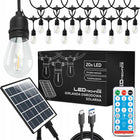 Girlanda Solarna Ogrodowa Zewnętrzna 20m 20x Żarówka LED Lampki Na Pilot łańcuch świetlny dekoracyjny na balkon i