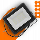 Halogen LED Naświetlacz Lampa Zewnętrzna Nad Garaż 100W IP65 4500K Czarny reflektor do podjazdu, biały neutralny, 8000