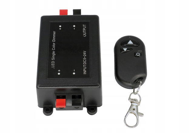 Ściemniacz LED sterownik RDC RF radiowy pilot taśma LED 12V 24V 8A 96W regulator jasności do jednokolorowego oświetlenia, kontrola natężenia
