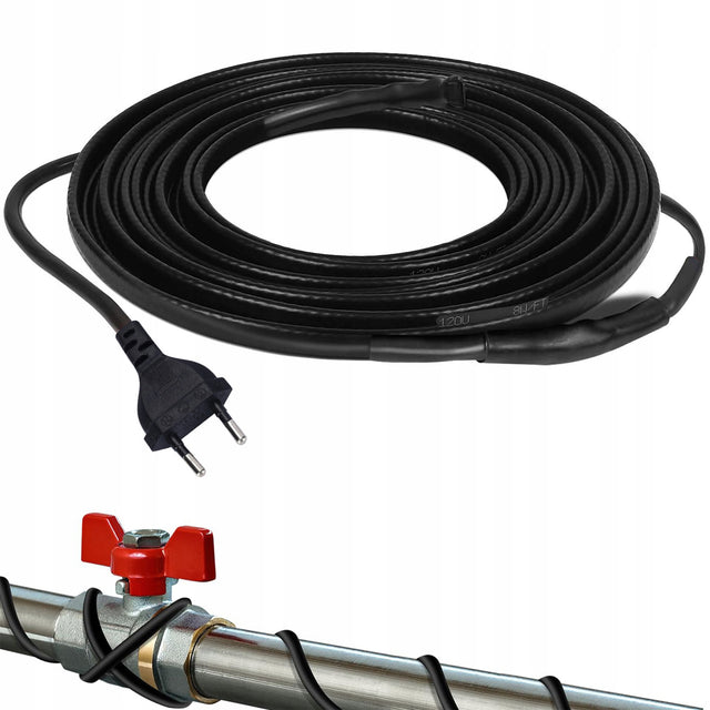 Przewód grzejny 230V 8mm kabel samoregulujący do rur rynien palm 25W/m 2m bez termostatu 2 m 8 mm liniowa
