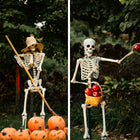 Szkielet człowieka kościotrup 90 CM DUŻY halloween ozdoby dekoracje duch XL plastikowa figura stojąca, rekwizyt na