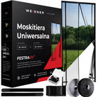 Moskitiery Weisner do drzwi czarny siatka przeciw owadom, kurtyna magnetyczna balkonowa, osłona przed muchami i