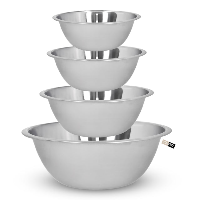 Zestaw misek kuchennych 4 szt metalowe 16cm 18cm 20cm 22cm salaterki ze stali nierdzewnej do mieszania i przygotowywania potraw, można myć w zmywarce