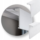 Maskownica Karnisza 15cm Listwa Karniszowa Karnisz Sufitowy 240cm SL-06 osłona szyny dwutorowej do zasłon, plastikowa