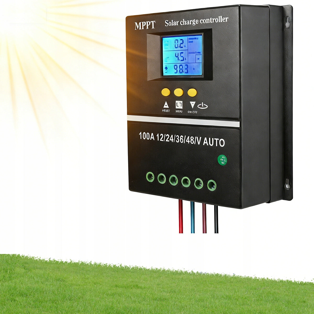 FIRMOWY REGULATOR ŁADOWANIA SOLARNY KONTROLER MPPT 12V/24V/36V/48V LCD