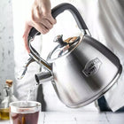 Czajnik na GAZ indukcje Stalowy z Gwizdkiem 3 L Srebrny Indukcja klausberg aluminiowy do gotowania wody
