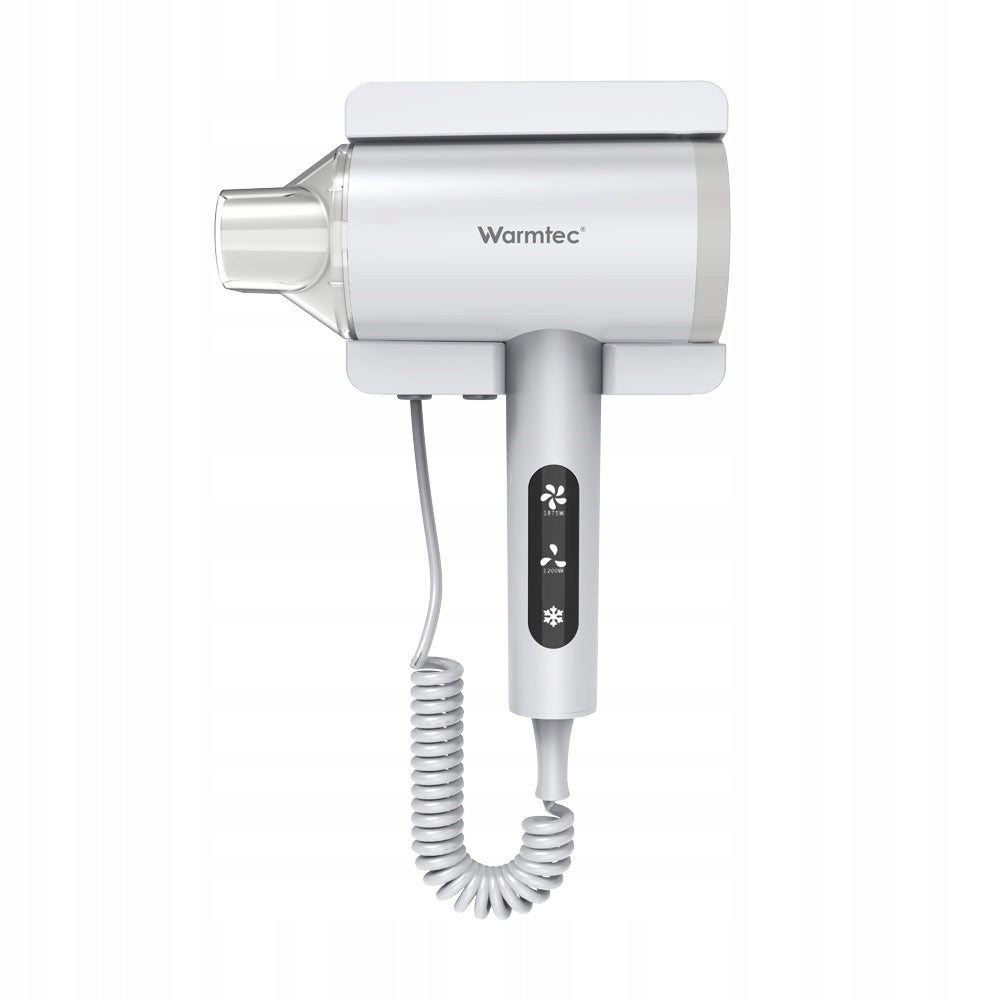 Suszarka do włosów hotelowa mocna uchwyt koncentrator 1875W S188 Warmtec biały