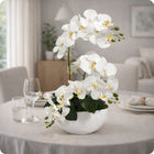 Storczyk Biały Sztuczny Silikonowy Trzy Pędy Jakość Premium 64 cm 003 orchidea doniczkowa, dekoracja wnętrza, roślina