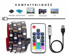 Taśma LED 3 M RGB 5050 podświetlenie TV USB pilot radiowy oświetlenie ambientowe, wielokolorowa, 5V, IP20, jasność 198