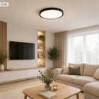 Lampa Sufitowa Led z Czujnikiem Ruchu Plafon Panel Natynkowy 18W 4000K oprawa oświetleniowa do korytarza, czarna