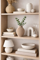 Wazon dekoracyjny nietłukący nowoczesny skandi boho modern beżowy 18 CM ozdoba do salonu, na stół lub komodę, z