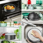 Patelnie ceramiczne Tefal renew ingenio 24/28 beztłuszczowa indukcja zestaw do smażenia z odpinanym uchwytem, na gaz