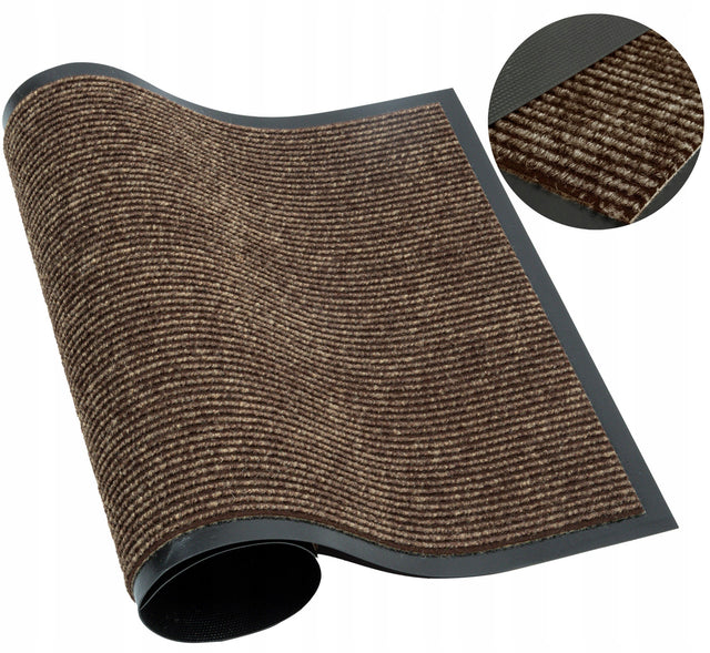 Wycieraczka wejściowa zewnętrzna do butów mata 80x120 cm bardzo solidna gumowa PVC tekstylna do przedpokoju