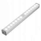 LAMPKA LAMPA LED Z CZUJNIKIEM RUCHU ZIMNE ŚWIATŁO 6000K BEZPRZEWODOWA oprawa do szafy i garderoby, na schody, moc 2 W