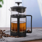 Zaparzacz do herbaty kawy french press 1l szklany czarny montessa dzbanek z tłokiem, praska tłokowa, 4 filiżanki, mycie