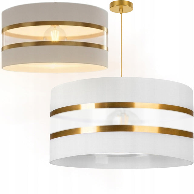 Lampa Wisząca Abażur Sufitowa Żyrandol LED Nowoczesna Loft E27 40 cm Złoty do salonu jadalni kuchni, oprawa na jeden punkt, max 60 w