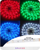 Taśma LED RGB 10m ledy 230V 12V z pilotem Bardzo mocna zestaw + aplikacja oświetlenie dekoracyjne wielokolorowe do