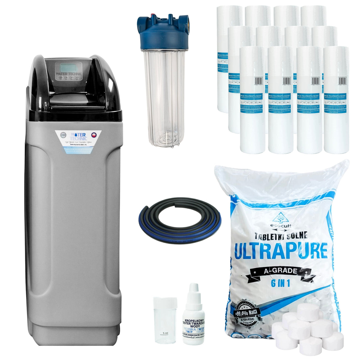 Zmiękczacz wody water technic 26 start pack Up-flow Mono Stacja Uzdatniania 26 l szary