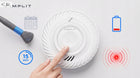 Czujnik dymu inteligentny wifi tuya certyfikowany TUV simplit 60m2 10 letni bezprzewodowy alarm przeciwpożarowy do domu