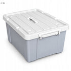 Pojemnik z Pokrywą do Przechowywania do domu garażu magazynu na kółkach 50l plastikowy box, skrzynia mobilna, organizer
