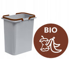 Kosz sortownik na śmieci do szuflady szafki 7l pojemnik na odpady plastikowy szary do kuchni, wysokość 30 cm