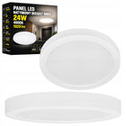 Plafon LED natynkowy 24W 4000K biały neutralny sufitowy oprawa lampa panel okrągły, wbudowane diody, do salonu kuchni i