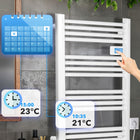 Grzejnik łazienkowy elektryczny ETW aż 500W ścienny TERMOSTAT TIMER 24H LED 540 mm 960 mm grzewcza biały
