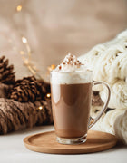 Komplet 6x kubki LATTE szklane Duże 400ml ŁYŻECZKI szklanki do kawy i herbaty, przezroczyste, można myć w zmywarce