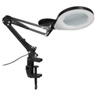 Lampka LED Kosmetyczna Lupa Szkło Powiększające na Biurko do paznokci do manicure, gabinetu kosmetycznego, czarna, E27
