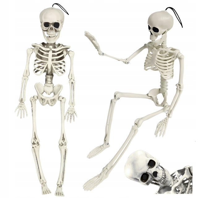 Szkielet człowieka kościotrup 40 CM duży halloween ozdoby dekoracje duch XL wisząca atrapa, rekwizyt na bal przebierańców