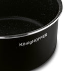 Zestaw garnków z odpinaną rączką na GAZ Konighoffer Spinel Black 4 el aluminiowe naczynia non-stick do kuchni