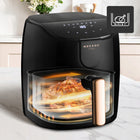 Frytkownica beztłuszczowa 4l złota AIR fryer separator 8 programów mocna 1500 w czarny