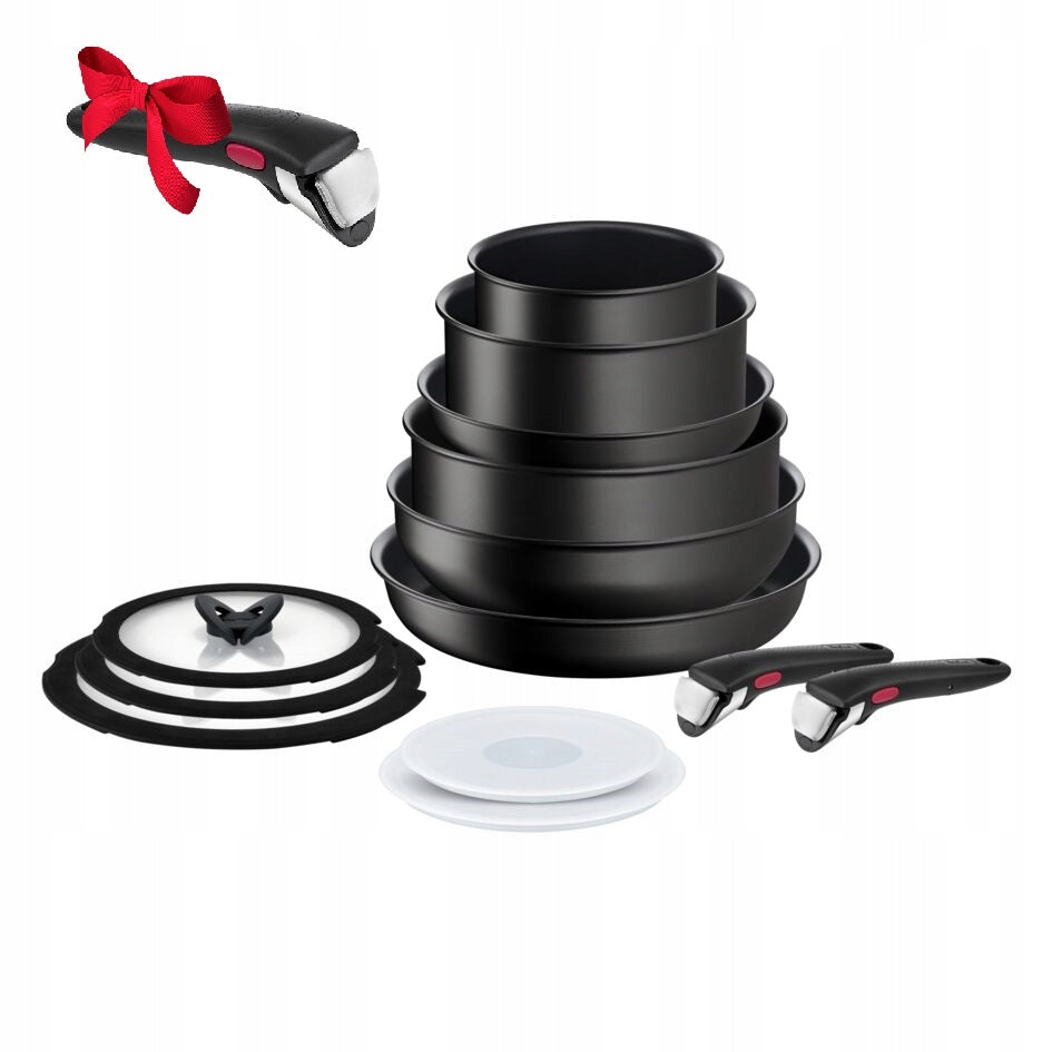 Zestaw garnków pokrywki rączki tefal Ingenio Unlimited 13el +rączka Ingenio naczynia aluminiowe non-stick do indukcji