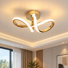 LAMPA SUFITOWA PLAFON LED ŻYRANDOL ZŁOTA NOWOCZESNA SALONU 3000K 20W 2250LM wisząca oprawa metalowa do jadalni