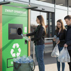 Kosz na butelki zwrotne kaucyjne 272l XXL mocny worek do segregacji duży pojemnik na odpady plastik szkło papier metal