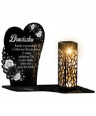 Duży Znicz Solarny LED Wieczny Dla Mamy Taty Brata Na Wszystkich Świętych lampion nagrobny, ozdoba cmentarna, wysokość