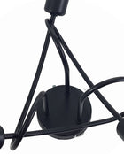LAMPA SUFITOWA ŻYRANDOL WISZĄCA LOFT DIAMENT BRYLANT CZARNA PAJĄK DRUCIANA 3-punktowa metalowa oprawa E27 do salonu