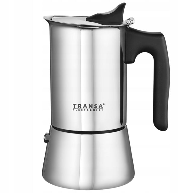 Kawiarka zaparzacz do kawy stal nierdzewna 4 filiżanki kawy transa 200ml moka na indukcję, espresso