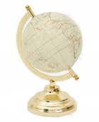 Globus dekoracyjny globe złoty 18x15x25 cm homla kula ziemska metalowa, ozdoba na biurko i do salonu