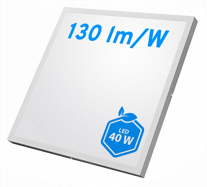Panel LED Plafon 60x60cm 40W 5400 Lm Natynkowy 130Lm/W lampa sufitowa kwadratowa biała, neutralna barwa światła
