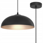 Lampa wisząca misa czarna sufitowa żyrandol glamour loft do salonu kuchni oprawa E27 1 punkt światła z tworzywa