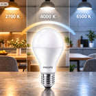 6x Żarówka LED E27 philips A68 19W = 120W 2000lm 4000K neutralna mocna źródło światła do lamp, klasyczny kształt, białe